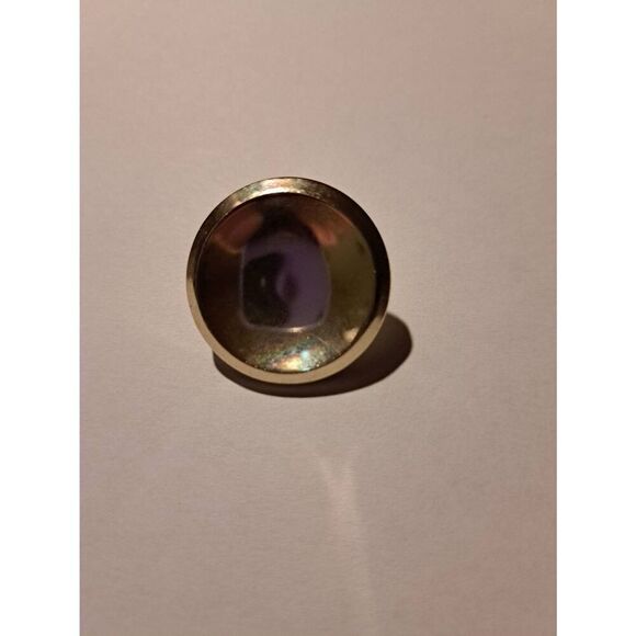 Vintage West Germany Silver Tone Clip-On Earrings Round Button Style 1” - Picture 2 of 6